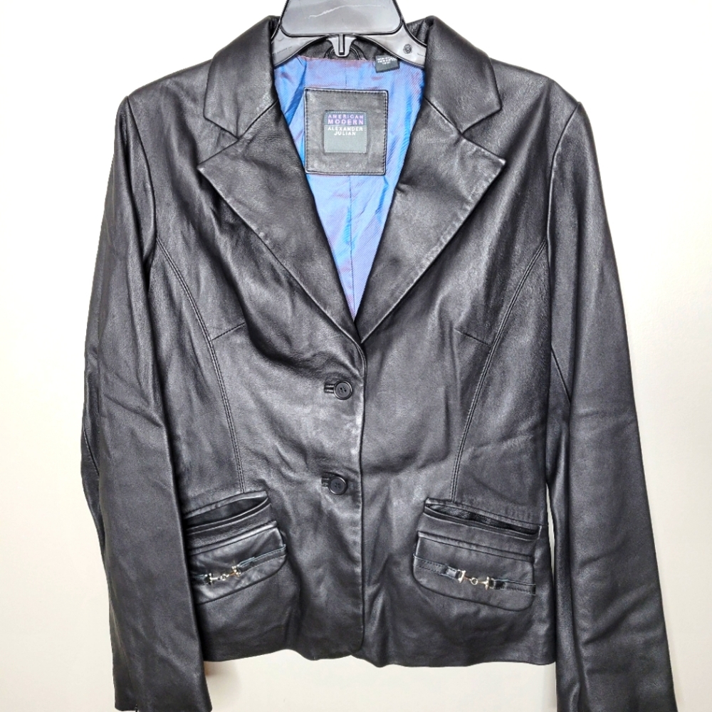 ALEXANDER JULIAN Genuine Leather Jacket Medium